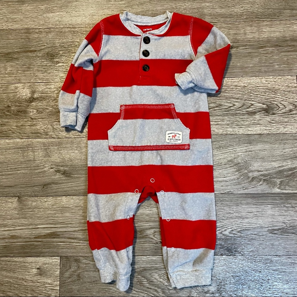 Carter’s Striped Fleece One Piece Baby 9mo